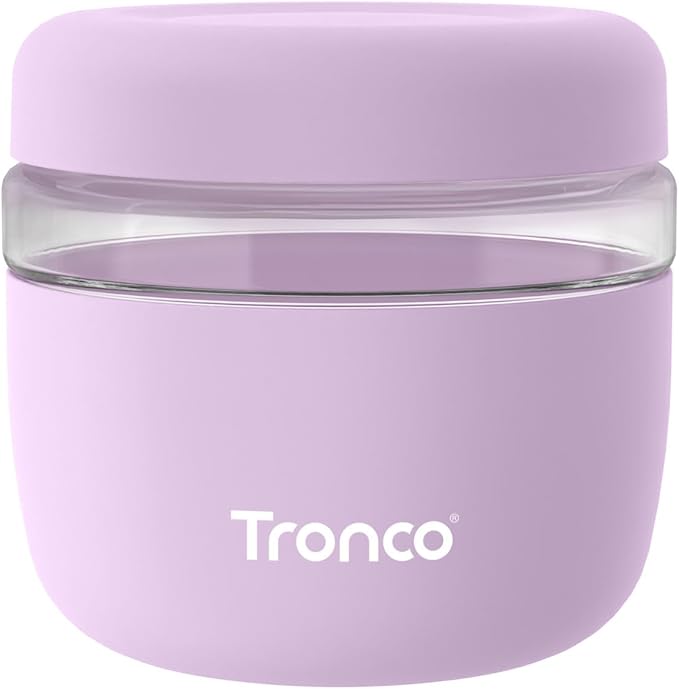 Tronco 24 oz Glass Lunch Bowl Container with Lid, Glass Food Storage Containers, Leak & Spill Proof, Soup & Stew Food Storage, Meal Prep, Airtight, Microwave Safe, BPA-Free - Ideal Gifts