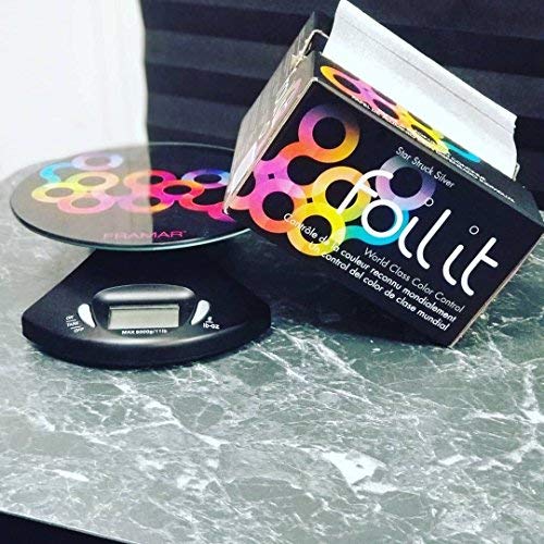 FRAMAR Hair Color Scale for Hair Salon - Digital Scale for Hair Color, for Kitchen, Food, Stylist, Easy to Clean, Accurate - Elegant Black