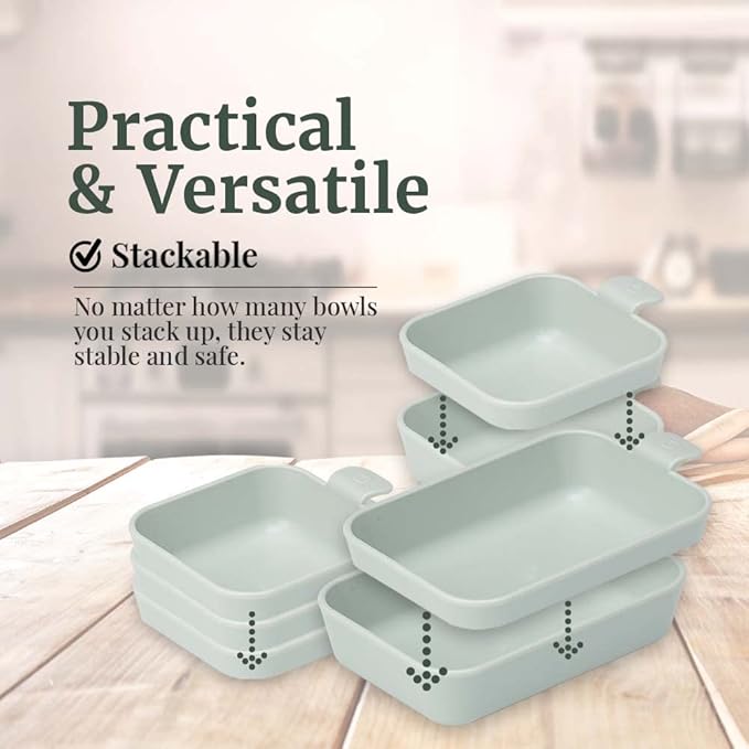 Nestique Silicone Plates for Baby & Toddlers, Divided Plates Design | Microwave & Dishwasher Safe, BPA Free Toddler Plates, Baby Food Tray | Baby Kids Plates, Vanilla Mint