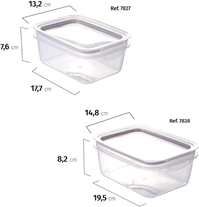Plasutil 6-Pc Food Storage Containers Set, BPA Free, Airtight Lids with Locking Tabs, Microwave, Dishwasher & Freezer Safe, Ideal for Lunch, Meal Prep & Leftovers, Kitchen and Pantry Organization