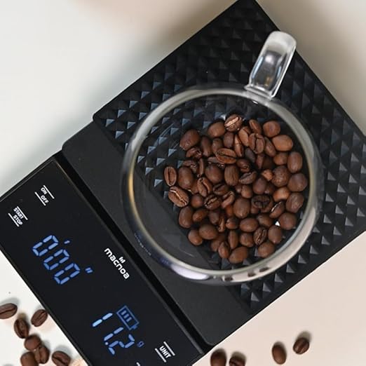 Coffee Scale with Timer - 3kg/0.1g Accuracy, Perfect for Pour Over, Drip, and Espresso Brewing - Back-Lit LCD Display, Battery Powered and USB Rechargeable Type C (Batteries Not Included)