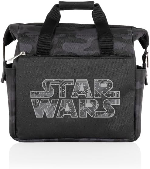 PICNIC TIME Star Wars On The Go Lunch Bag, Soft Cooler Lunch Box, Insulated Lunch Bag, (Black Camo) 10 x 6 x 10.5