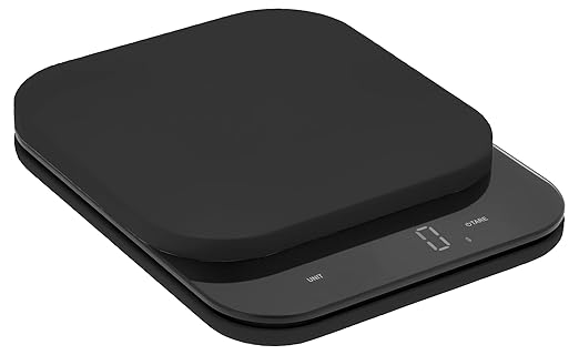 Mensura Kitchen Scale Accurate Measurements Made Effortless - Experience Precision Cooking with Battery - Powered Convenience - Requires 3 AAA Batteries for Reliable Performance (Black)