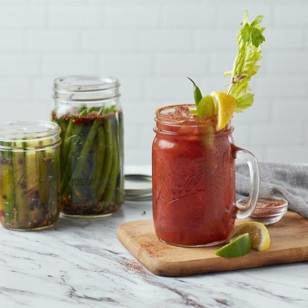 Ball Wide Mouth Glass Mason Jars with Lids and Bands, Used for Canning, Pickling, Juice, Jam, Jelly, Quart Size 32 Ounce (Pack of 24)