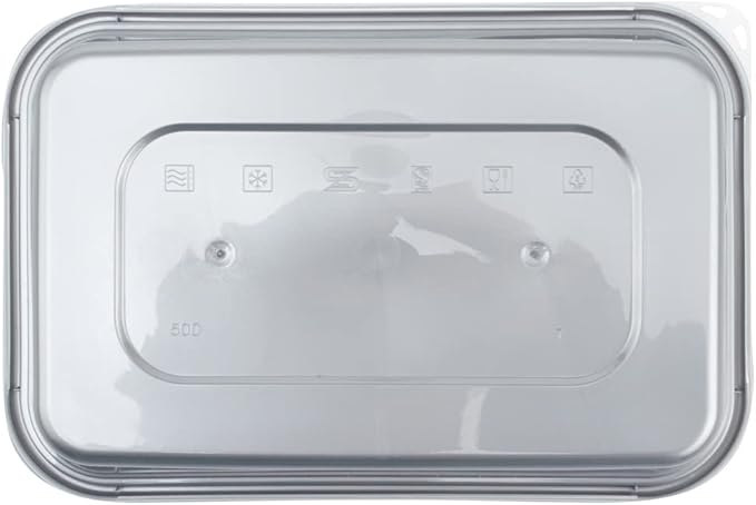 Restaurantware Futura 17 Ounce Meal Prep Containers With Lids 100 Microwavable To Go Containers - Disposable For Packaging Lunches or Take Out Orders Silver Plastic Food Containers With Lids