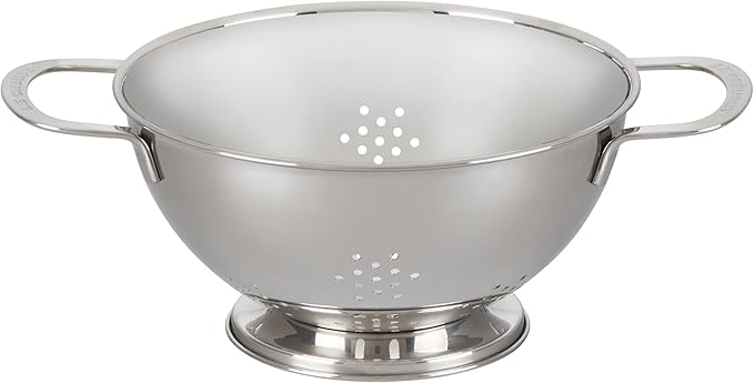 Le Creuset Set of 3 Stackable Colanders, Large, Stainless Steel