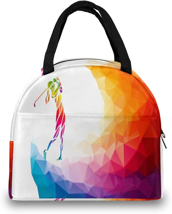 Insulated Lunch Bag for Women Men Golf Sportsman Waterproof Thermal Tote Bag Reusable Lunch Box Container Lunch Holder Leakproof Lunch Cooler Bag Picnic Travel Work