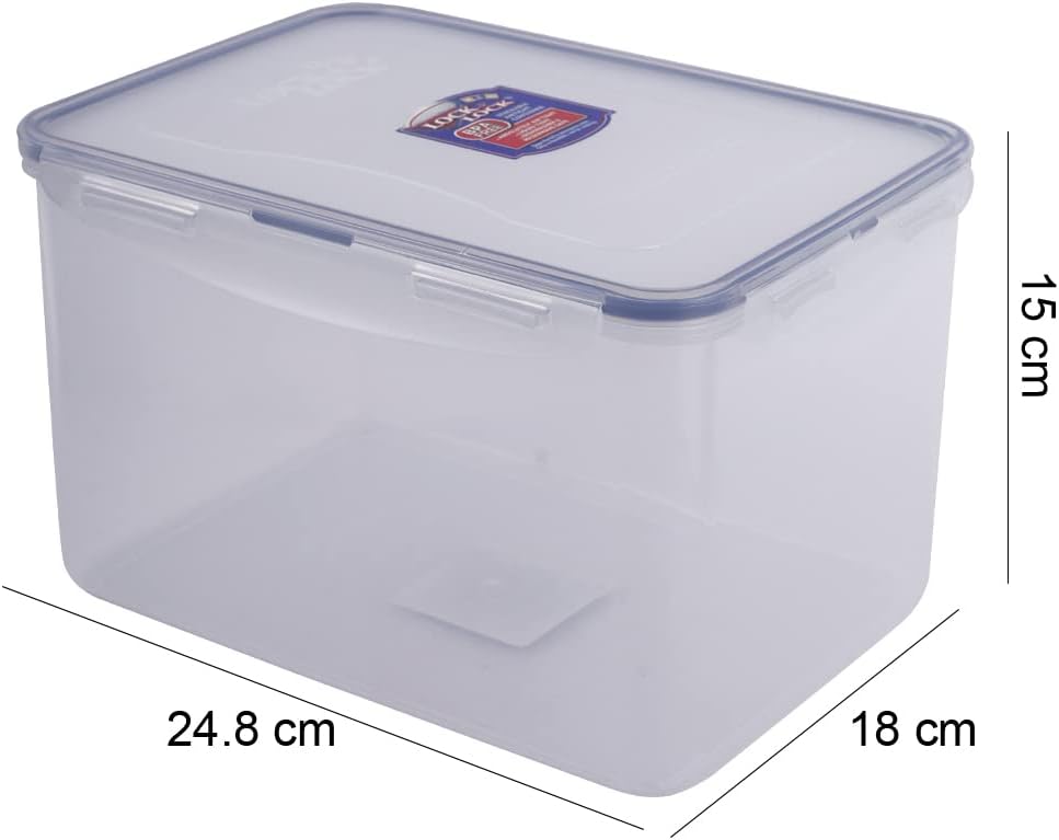LocknLock Easy Essentials Airtight Rectangular Tall Food Storage Container 152 oz / 18.8 Cup, Clear