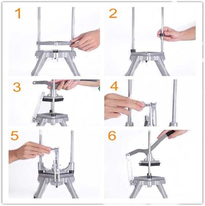 Vegetable Dicer Quick Slicer Machine, 1/2"+1/4"+3/8" Blade, S-Steel French Fry Maker Onion Pepper Potato Mushrooms chopper