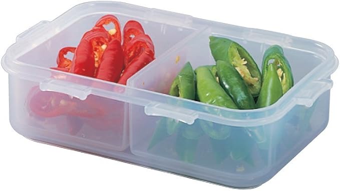 Lock & Lock, No BPA, Water Tight, Food Container, with 2 Divider Cups, 1.5-cup, 12-oz, Pack of 4, HPL810C