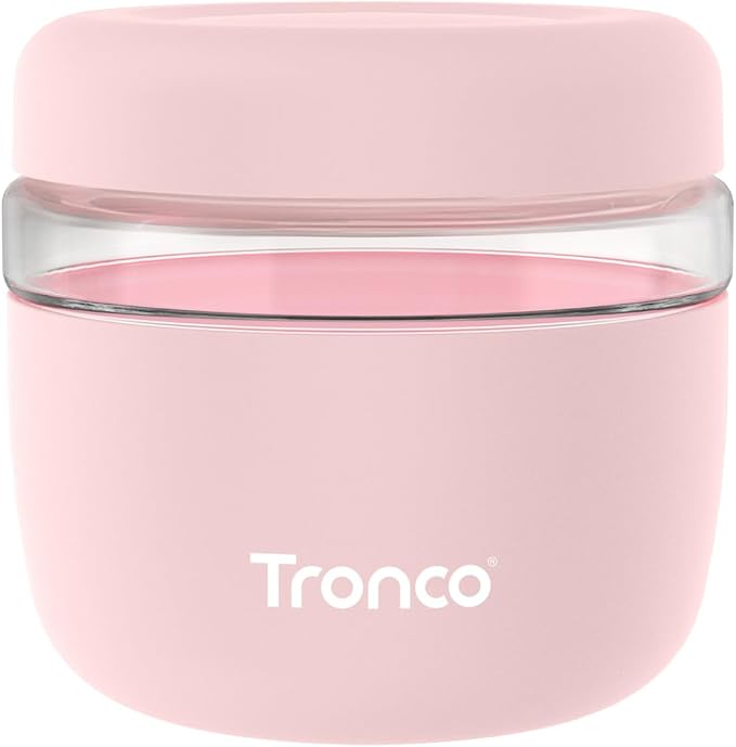 Tronco 24 oz Glass Lunch Bowl Container with Lid, Glass Food Storage Containers, Leak & Spill Proof, Soup & Stew Food Storage, Meal Prep, Airtight, Microwave Safe, BPA-Free - Ideal Gifts