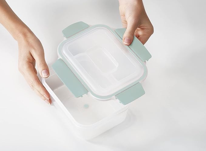 Joseph Joseph Nest Lock, 10 Piece Plastic Food Storage Container set with lids, Leak Proof, Airtight, Space Saving, Kitchen Storage - Sage Green