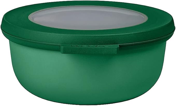 Mepal – Multi Bowl Cirqula Round – Food Storage Container with Lid - Suitable as Airtight Storage Box for The Fridge & Freezer, Microwave Container & Servable Dish – 350 ml – Vivid Green