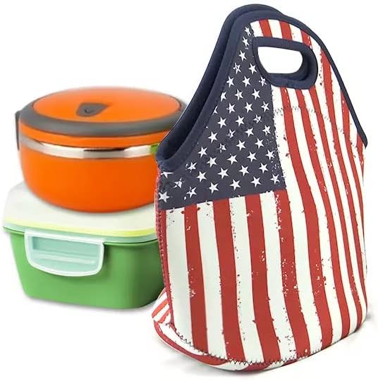 QOMOLANGMA 6 pcs Sublimation Blank Lunch Bag 11.8 x 11.8 in Tote Bag Reusable Insulated Thermal Food Carry Case Handbags with Zipper for Heat Press Transfer Printing (white)
