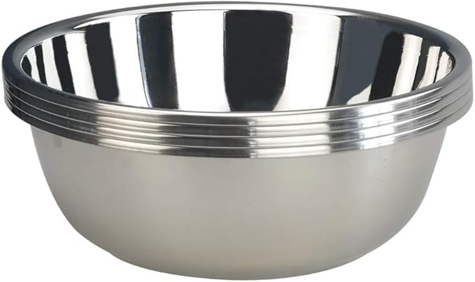 Anbers 18/10 Stainless Steel Mixing Bowl, 9.6 Inch Wide Metal Prep Bowls, 4 Packs
