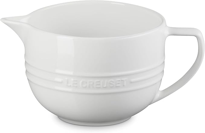 Le Creuset Stoneware Signature Batter Bowl, 3.25qt., White