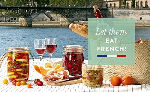 Le Parfait Super Jar - 3L French Glass Canning Jar, Wide Mouth, Airtight Lid (96oz/3 Quarts, 1 pk)