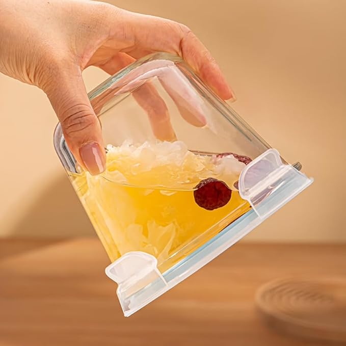24 Oz Glass Food Storage Container, 3 Cup Glass Soup Container with Airtight Lids, Round Meal Prep Containers, Leakproof Soup Storage Container, DishwasherMicrowave & Freezer Safe (4 Pack)