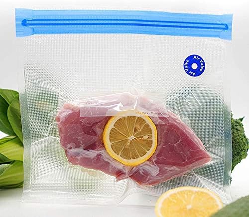 Vacuum Sealer Zipper Bags Sous Vide bags for food BPA Free Reusable Resealable with Air Valve Double Layers Food Storage 3 Sizes15 Pcs