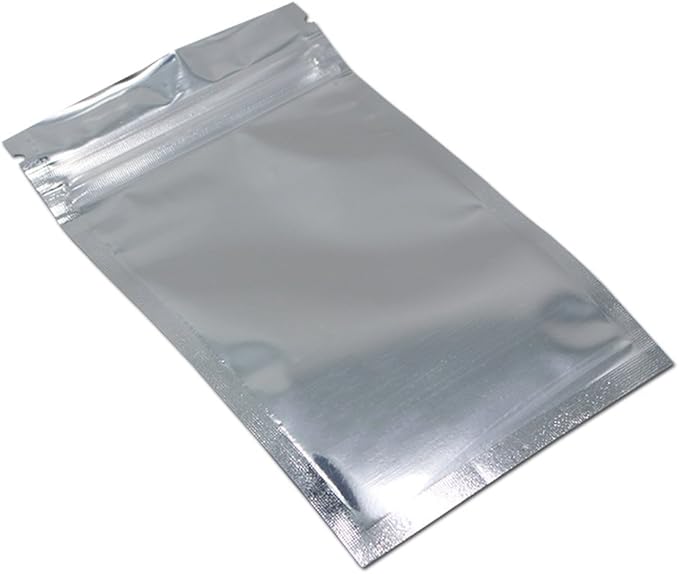 PABCK 500 Pack 3.3x5.5 inch (Inside Size 3x4.3 inch) Clear Front Resealable Heat Seal Bags for Zip Bulk Food Storage Lock Bag Reclosable Airtight Foil Pouch Zipper Lock Packaging with Tear Notches