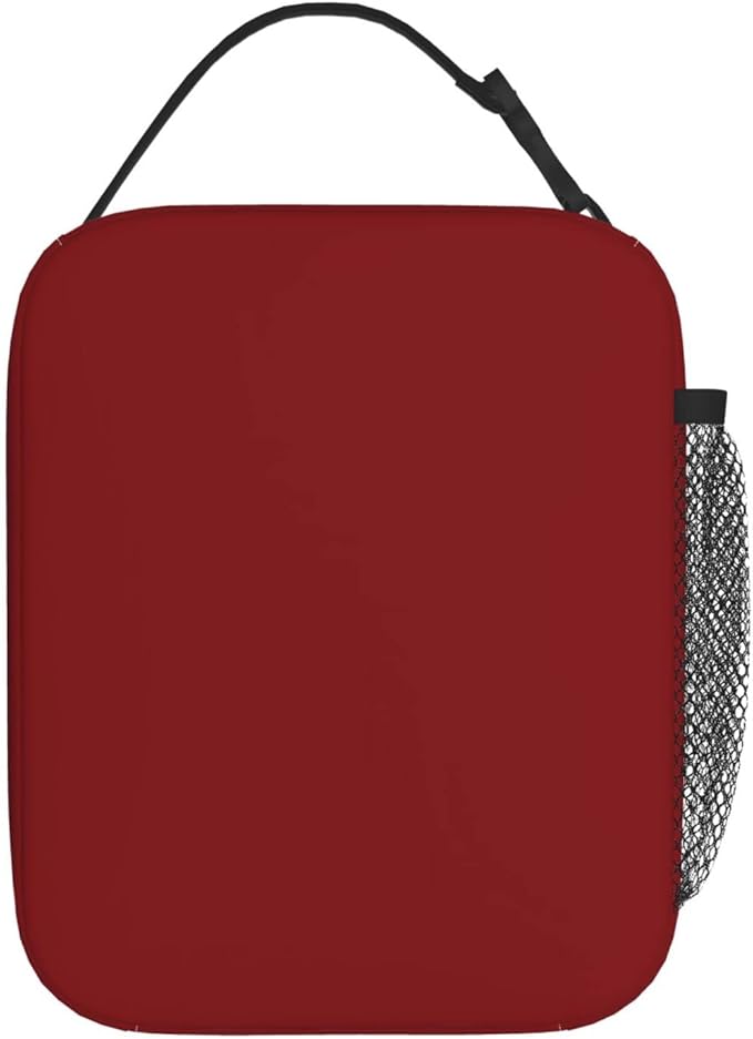 Red Lunch Bag for Women Washable Thremal Picnic Meal Box for Office Beach Travel Hiking Camping Insulated Cooler Reusable Portable