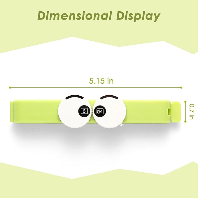 Chip Clips Holder for Food Packaging; Food Bag Holder with Shelf Life Tracker, Green 3PCS for Food, Kitchen, Home use Bag Clips for Food