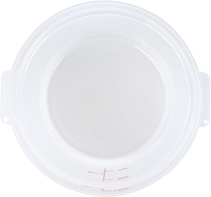 Restaurantware-Met Lux 12 Quart Food Storage Containers, 10 Translucent Storage Containers - Lids Sold Separately, Red Volume Markers, Dishwashable Containers, Side Handles, For Storing Foods