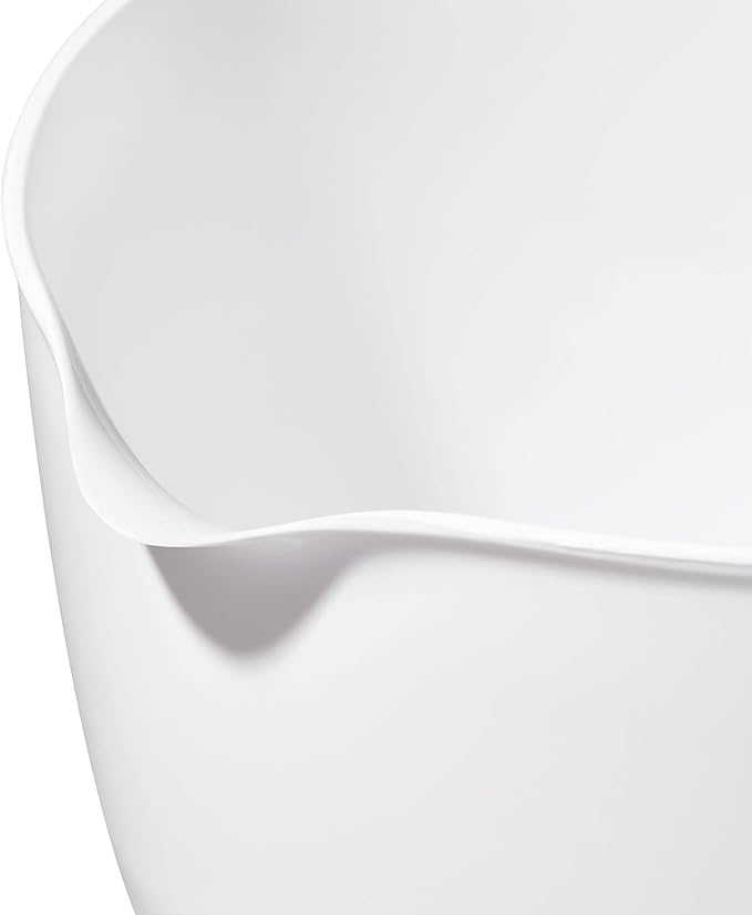 OXO Good Grips 3- Piece Plastic Mixing Bowl Set, 2500 ml,White/Black