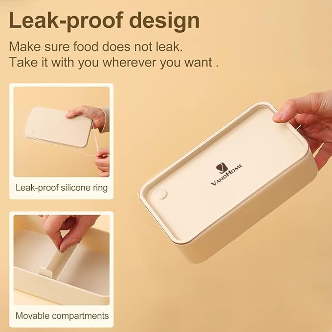 3 Layer Japanese Lunch Box with Chopsticks, Microwave Safe Bento Lunch Box with Bag and Utensils, Leakproof Stackable BPA-Free Lunch Containers for Adults