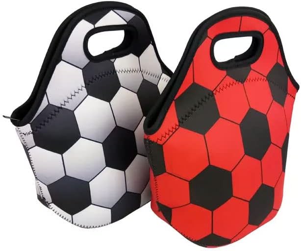 QOMOLANGMA 6 pcs Sublimation Blank Lunch Bag 11.8 x 11.8 in Tote Bag Reusable Insulated Thermal Food Carry Case Handbags with Zipper for Heat Press Transfer Printing (black bottom)