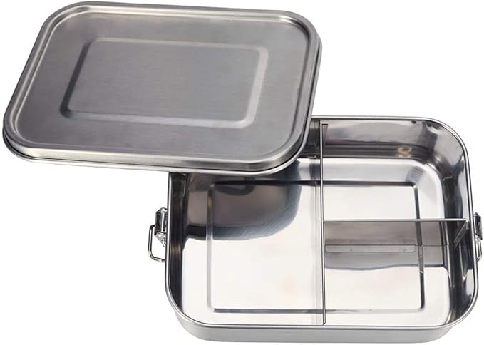 UPTRUST Leak Proof Stainless Steel Bento Container for Lunch,Bento Lunch Box for Kids or Adults, 3 Compartment Packing Box for Meal Fruit Snack (40OZ/1200ML)