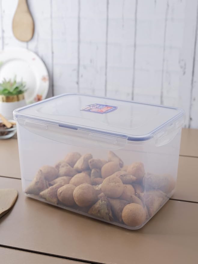 LocknLock Easy Essentials Airtight Rectangular Tall Food Storage Container 152 oz / 18.8 Cup, Clear