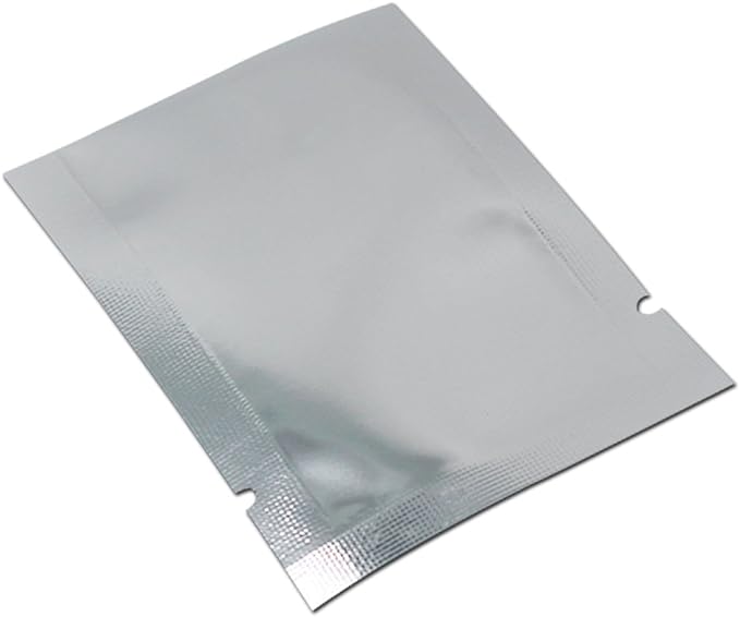 PABCK 500 Pack 2.4x3.5 inch (Inside Size 2x3.1 inch) Clear Front Mylar Heat Seal Pouch Foil Bulk Food Storage Kitchen Packaging Vacuum Wrapping