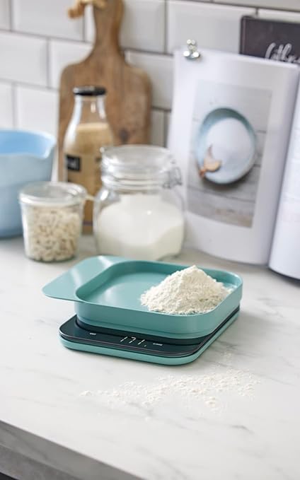 Mensura Kitchen Scale Accurate Measurements Made Effortless - Experience Precision Cooking with Battery - Powered Convenience - Requires 3 AAA Batteries for Reliable Performance (Nordic Green)