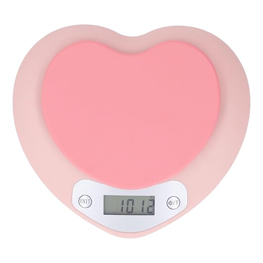 Digital Kitchen Scale 1g Accuracy 5kg Heart Shape Rechargeable Food Scale for Cooking Baking