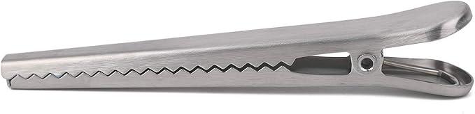 Flammi Set of 6/12 Bag Clips Stainless Steel Air Tight Sealing Clips (Set of 12)