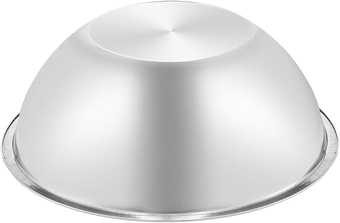 Suwimut 3 Pack Stainless Steel Mixing Bowls, 5 Quart Flat Base Stainless Steel Serving Bowls, 13 Inch Mirror Polish Large Metal Bowl Set for Kitchen Cooking, Baking, Prepping