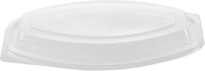 RW Base 21 Ounce Meal Prep Containers, 50 Microwavable To Go Containers With Lids - Disposable, Freezable, Black Plastic Oval Food Containers, Pack Hot And Cold Food, For Takeaway - Restaurantware