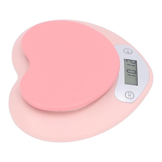 Digital Kitchen Scale 1g Accuracy 5kg Heart Shape Rechargeable Food Scale for Cooking Baking