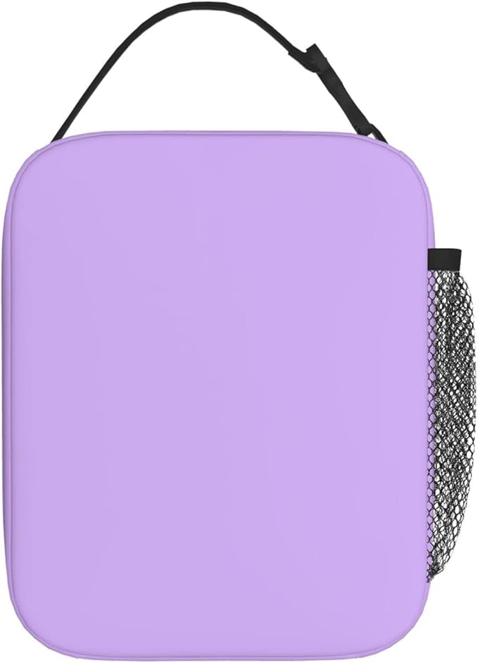 Light Purple Lunch Bag for Kids Girls Women Washable Thremal Picnic Meal Box for School Office Beach Insulated Cooler Reusable Portable