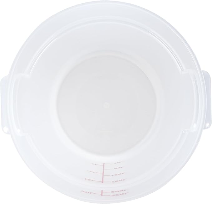 Restaurantware-Met Lux 22 Quart Food Storage Container, 1 Translucent Storage Container - Lids Sold Separately, Red Volume Markers, Dishwashable Container, Side Handles, For Storing Foods
