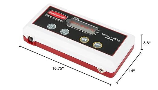 Rubbermaid Commercial Products Digital Receiving Scale 150-Pound Capacity Heavy-Duty Non-Skid Shipping Postal and Food Scale for Kitchen/Restaurant