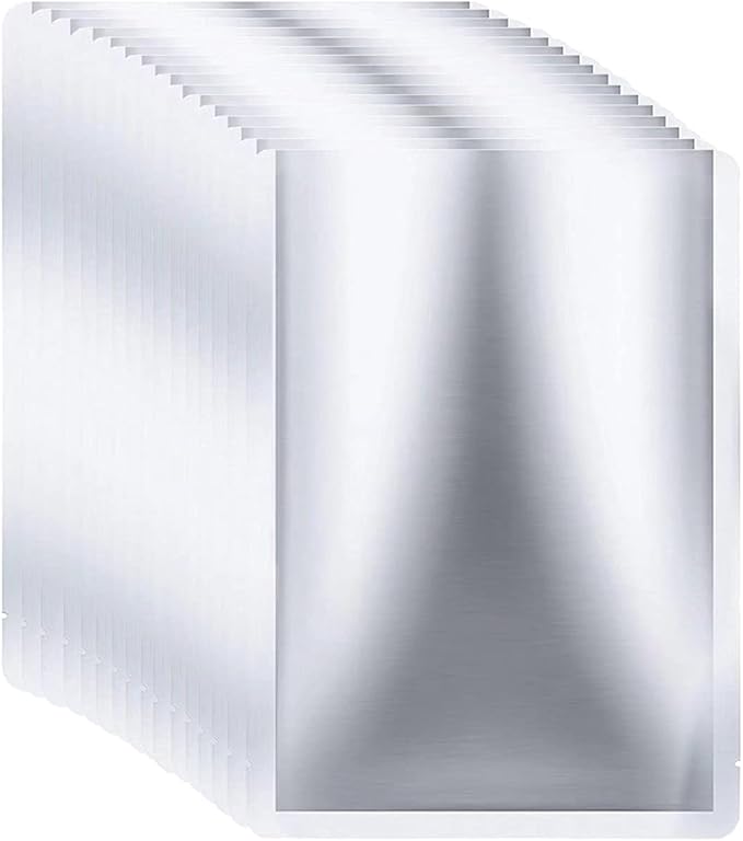 100 Pieces 2 Quart Mylar Bags 8 x 12 Inch, 5 Mil Mylar Bags for Food Storage Coffee Tea Beans Dry Food, Thick Sealable Mylar Bag 2 Quart