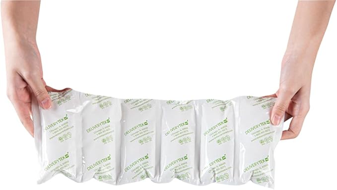 Restaurantware Delivery Tek 15.4 x 5.7 Inch Ice Sheets 10 Durable Cold Packs - Easy-To-Use Design Leakproof Plastic Shipping Ice Packs Reusable For Frozen Meat Vegetables or Beverages