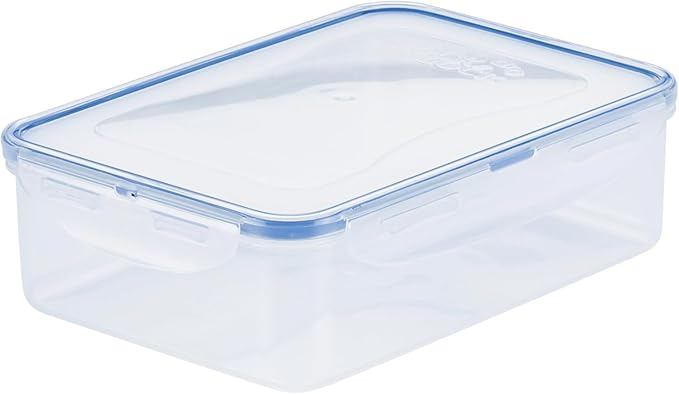 LOCK & LOCK Easy Essentials Food Storage lids/Airtight containers, BPA Free, 54 Ounce, Clear