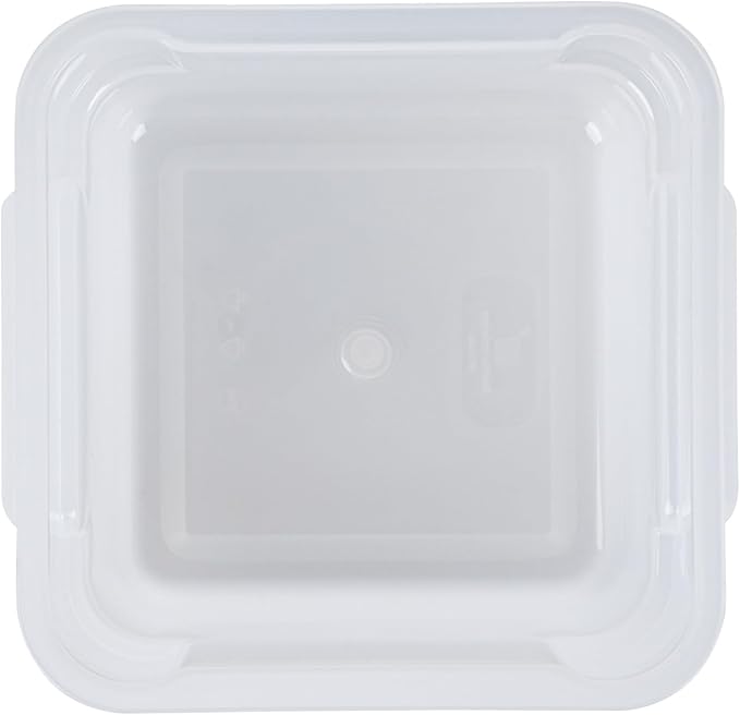 Restaurantware - Met Lux 2 Quart Food Storage Container, 1 Translucent Storage Container - Lids Sold Separately, Green Volume Markers, Dishwashable Container, Side Handles, For Storing Foods