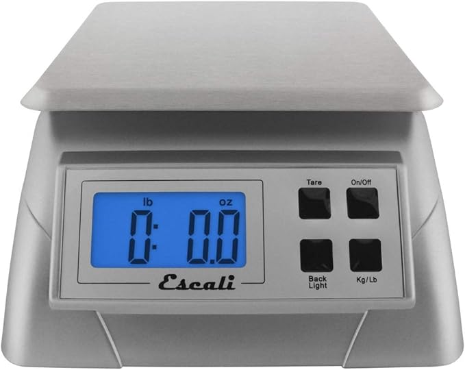 Escali Alimento 136DK Digital Kitchen Scale, Elite Food Measuring to The Gram with Removable Stainless Steel Platform and LCD Display, Baking and Cooking Made Simple