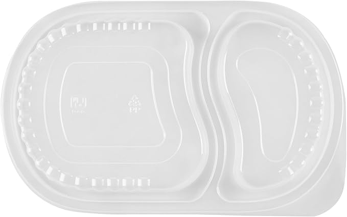 Restaurantware RW Base 20 Ounce Meal Prep Containers, 100 Microwavable To Go Containers With Lids - Disposable, Freezable, Black Plastic Oval Food Containers, Pack Hot And Cold Food, For Takeaway