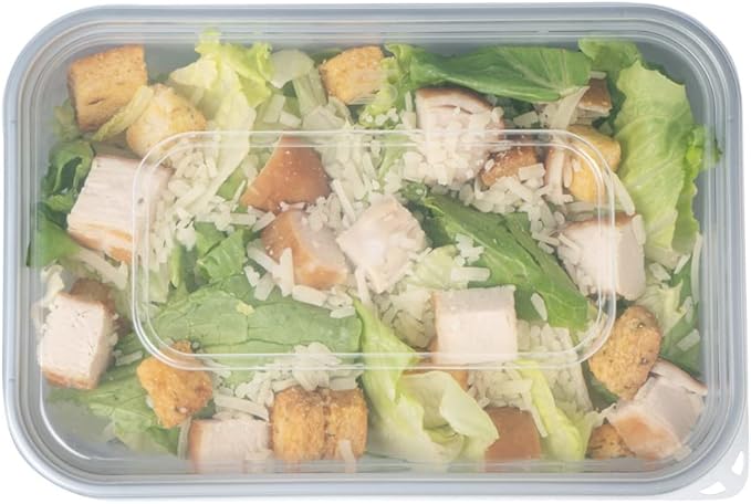 Restaurantware Futura 22 Ounce Meal Prep Containers With Lids 100 Microwavable To Go Containers - Disposable For Packaging Lunches or Take Out Orders Silver Plastic Food Containers With Lids