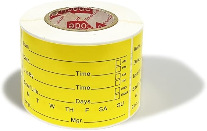 2 x 3'' Self-Adhesive Removable Freezer Food Labels- Easy Clean Leaves No Residue- Cooler Food Storage Freezer Stickers Plastic Paper Perfect for Reusable Containers 300 Stickers